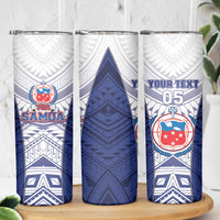 Custom Samoa Rugby Skinny Tumbler 2023 Pacific Championships Polynesian Pattern LT05 - Polynesian Pride