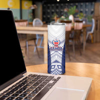 Custom Samoa Rugby Skinny Tumbler 2023 Pacific Championships Polynesian Pattern LT05 - Polynesian Pride