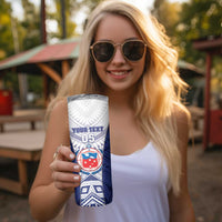 Custom Samoa Rugby Skinny Tumbler 2023 Pacific Championships Polynesian Pattern LT05 - Polynesian Pride