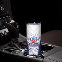 Custom Samoa Rugby Skinny Tumbler 2023 Pacific Championships Polynesian Pattern LT05 - Polynesian Pride