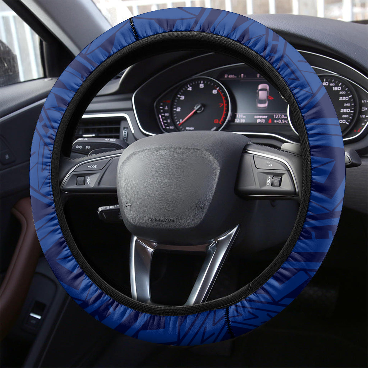 Samoa Rugby Steering Wheel Cover 2023 Pacific Championships Polynesian Pattern LT05 - Polynesian Pride