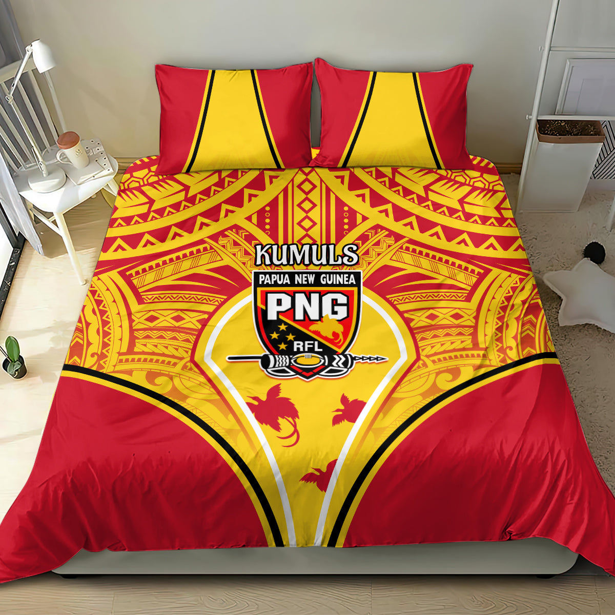 Papua New Guinea Rugby Bedding Set 2023 Pacific Championships The Kumuls LT05 - Polynesian Pride