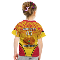 Custom Papua New Guinea Rugby Kid T Shirt 2023 Pacific Championships The Kumuls LT05 - Polynesian Pride