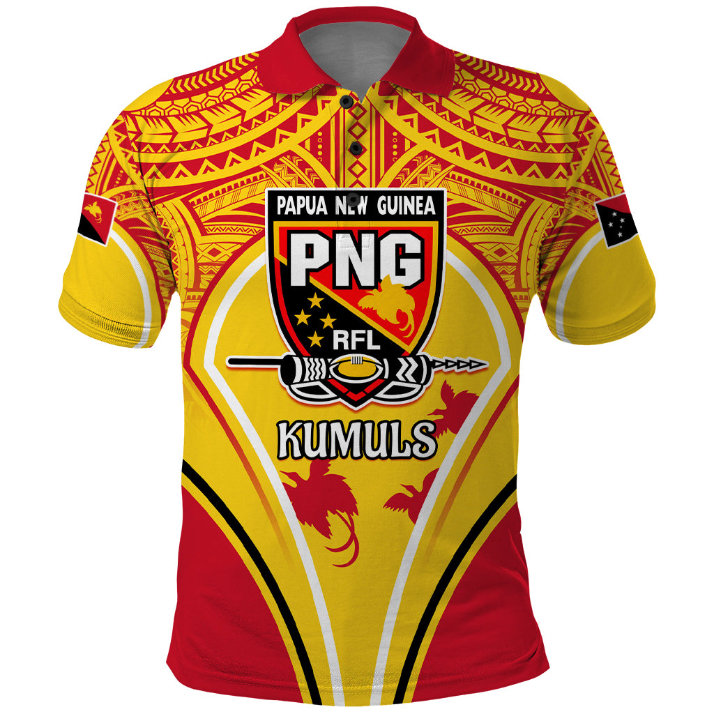 Custom Papua New Guinea Rugby Polo Shirt 2023 Pacific Championships The Kumuls LT05 Yellow - Polynesian Pride