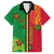 Personalised Vanuatu Happy Unity Day Family Matching Short Sleeve Bodycon Dress and Hawaiian Shirt Polynesian Plumeria LT05 Dad's Shirt - Short Sleeve Red - Polynesian Pride