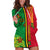 Personalised Vanuatu Happy Unity Day Hoodie Dress Polynesian Plumeria LT05 Red - Polynesian Pride