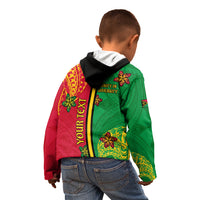 Personalised Vanuatu Happy Unity Day Kid Hoodie Polynesian Plumeria LT05 - Polynesian Pride