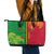 Vanuatu Happy Unity Day Leather Tote Bag Polynesian Plumeria LT05 - Polynesian Pride