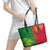 Vanuatu Happy Unity Day Leather Tote Bag Polynesian Plumeria LT05 - Polynesian Pride