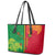 Vanuatu Happy Unity Day Leather Tote Bag Polynesian Plumeria LT05 - Polynesian Pride