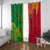 Vanuatu Happy Unity Day Window Curtain Polynesian Plumeria LT05 With Grommets Red - Polynesian Pride