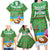 Personalised Cook Islands Christmas Family Matching Long Sleeve Bodycon Dress and Hawaiian Shirt Coconut Santa Beach Style LT05 - Polynesian Pride