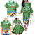 Personalised Cook Islands Christmas Family Matching Off Shoulder Long Sleeve Dress and Hawaiian Shirt Coconut Santa Beach Style LT05 - Polynesian Pride