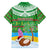 Personalised Cook Islands Christmas Family Matching Tank Maxi Dress and Hawaiian Shirt Coconut Santa Beach Style LT05 - Polynesian Pride