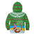 Personalised Cook Islands Christmas Kid Hoodie Coconut Santa Beach Style LT05 - Polynesian Pride