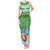 Personalised Cook Islands Christmas Tank Maxi Dress Coconut Santa Beach Style LT05 Women Green - Polynesian Pride