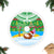 Cook Islands Christmas Tree Skirt Coconut Santa Beach Style LT05 Fringed Tree Skirts Green - Polynesian Pride