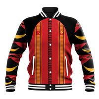 Hawaii Ahu Ula Inspired Baseball Jacket Red Version LT05 Unisex Red - Polynesian Pride