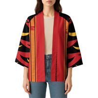 Hawaii Ahu Ula Inspired Kimono Red Version LT05 - Polynesian Pride