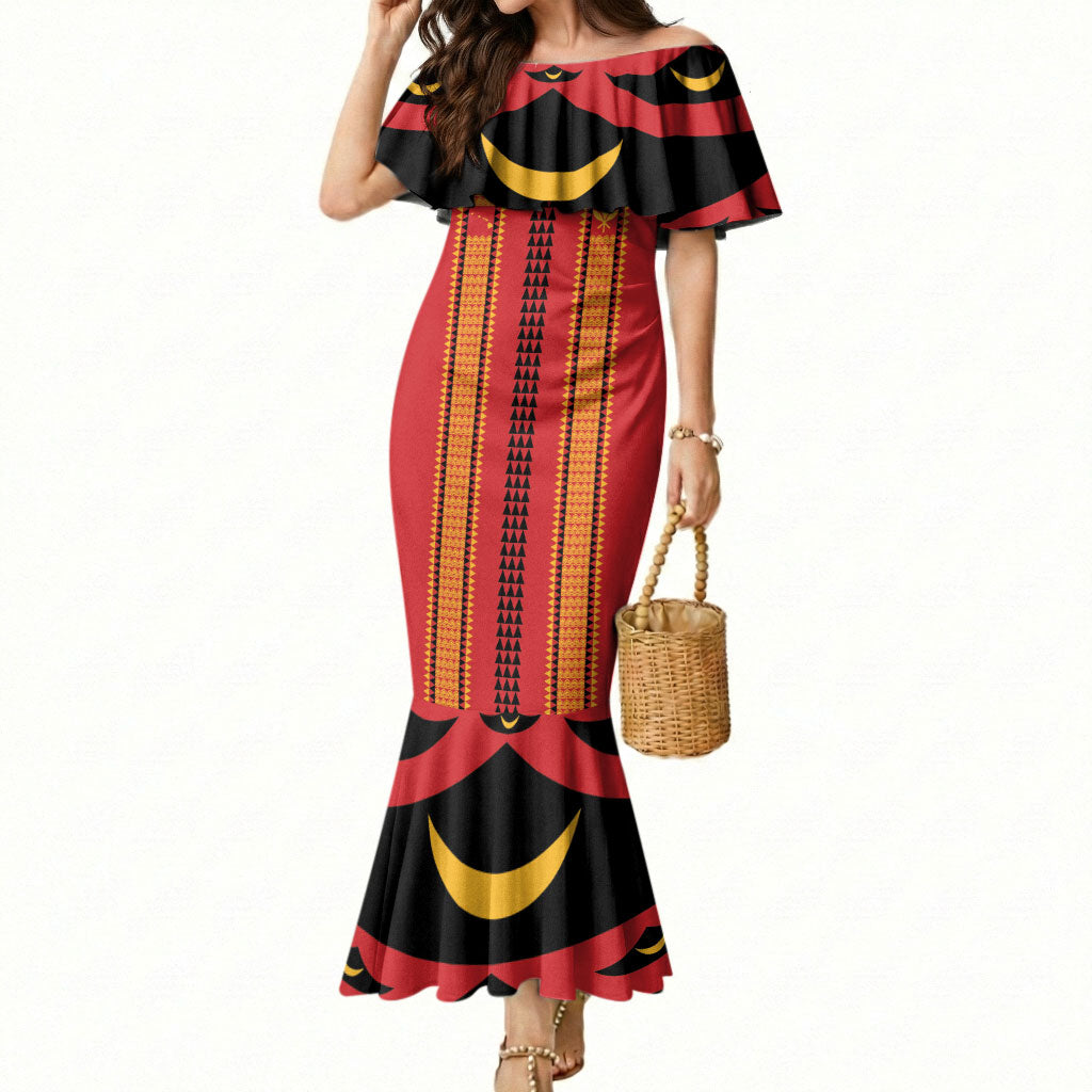 Hawaii Ahu Ula Inspired Mermaid Dress Red Version LT05 Women Red - Polynesian Pride