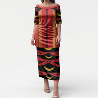 Hawaii Ahu Ula Inspired Puletasi Red Version