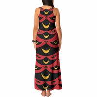 Hawaii Ahu Ula Inspired Tank Maxi Dress Red Version