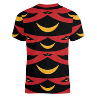 Hawaii Ahu Ula Inspired Women V-Neck T-Shirt Red Version LT05 - Polynesian Pride