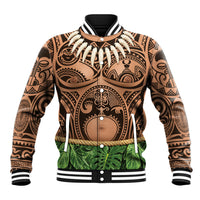 Hawaii Warrior Tattoo Inspired Baseball Jacket Tropical Leaf Skirt Costume