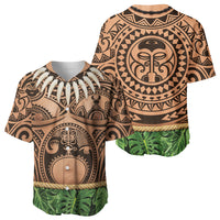 Hawaii Warrior Tattoo Inspired Baseball Jersey Tropical Leaf Skirt Costume
