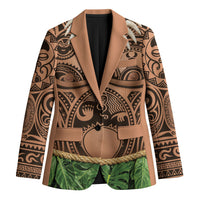 Hawaii Warrior Tattoo Inspired Blazer Tropical Leaf Skirt Costume