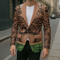 Hawaii Warrior Tattoo Inspired Blazer Tropical Leaf Skirt Costume