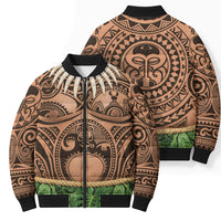 Hawaii Warrior Tattoo Inspired Bomber Puffer Jacket Tropical Leaf Skirt Costume