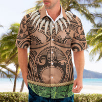 Hawaii Warrior Tattoo Inspired Hawaiian Shirt Tropical Leaf Skirt Costume LT05 - Polynesian Pride