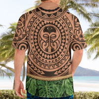 Hawaii Warrior Tattoo Inspired Hawaiian Shirt Tropical Leaf Skirt Costume LT05 - Polynesian Pride