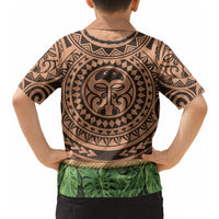 Hawaii Warrior Tattoo Inspired Hawaiian Shirt Tropical Leaf Skirt Costume LT05 - Polynesian Pride