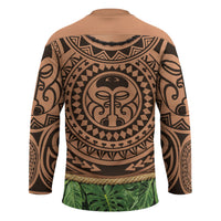 Hawaii Warrior Tattoo Inspired Hockey Jersey Tropical Leaf Skirt Costume LT05 - Polynesian Pride