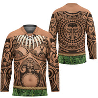 Hawaii Warrior Tattoo Inspired Hockey Jersey Tropical Leaf Skirt Costume LT05 - Polynesian Pride