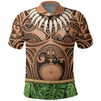 Hawaii Warrior Tattoo Inspired Polo Shirt Tropical Leaf Skirt Costume