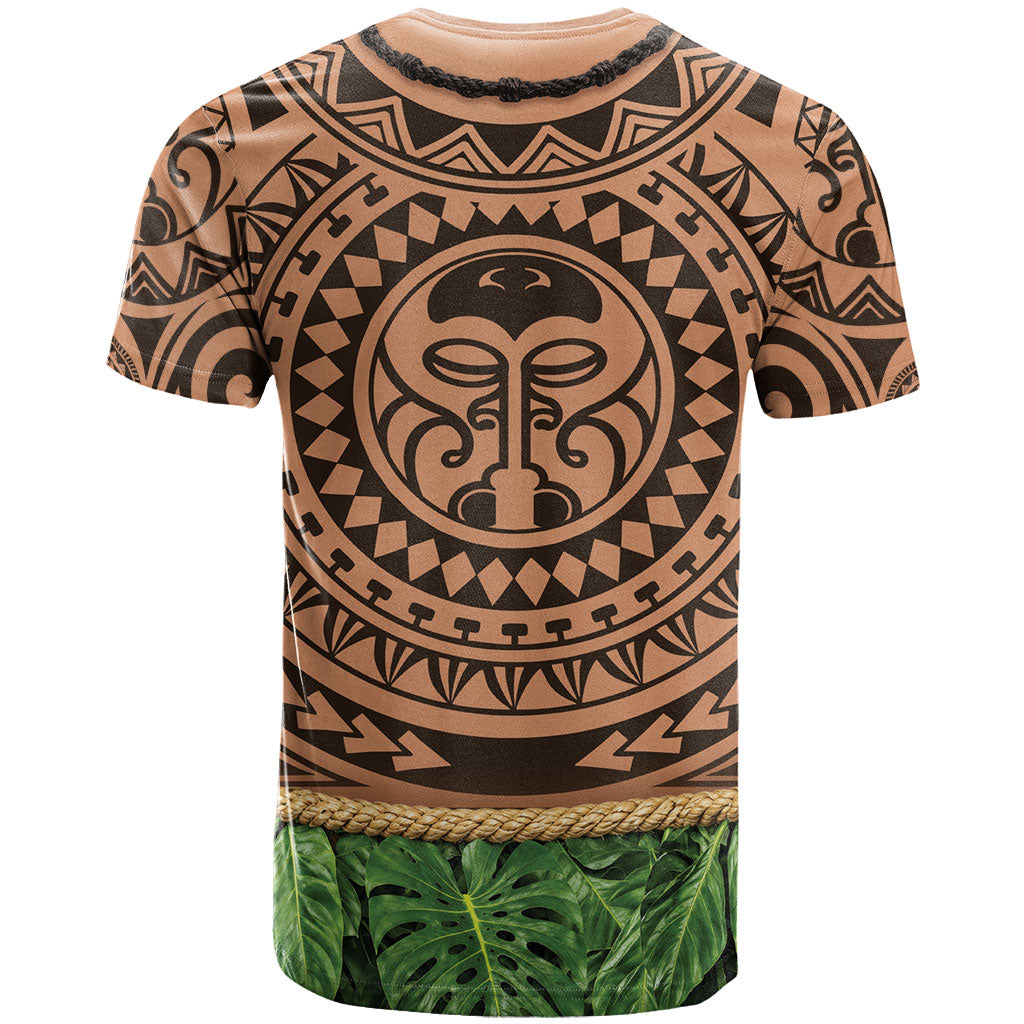 Hawaii Warrior Tattoo Inspired T Shirt Tropical Leaf Skirt Costume LT05 - Polynesian Pride