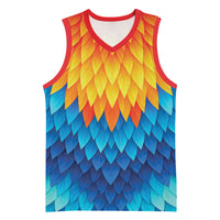 Polynesia Colorful Rooster Costume Basketball Jersey LT05 Unisex Multicolor - Polynesian Pride