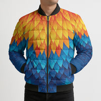 Polynesia Colorful Rooster Costume Bomber Puffer Jacket