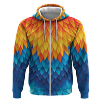 Polynesia Colorful Rooster Costume Hoodie LT05 Zip Hoodie Multicolor - Polynesian Pride
