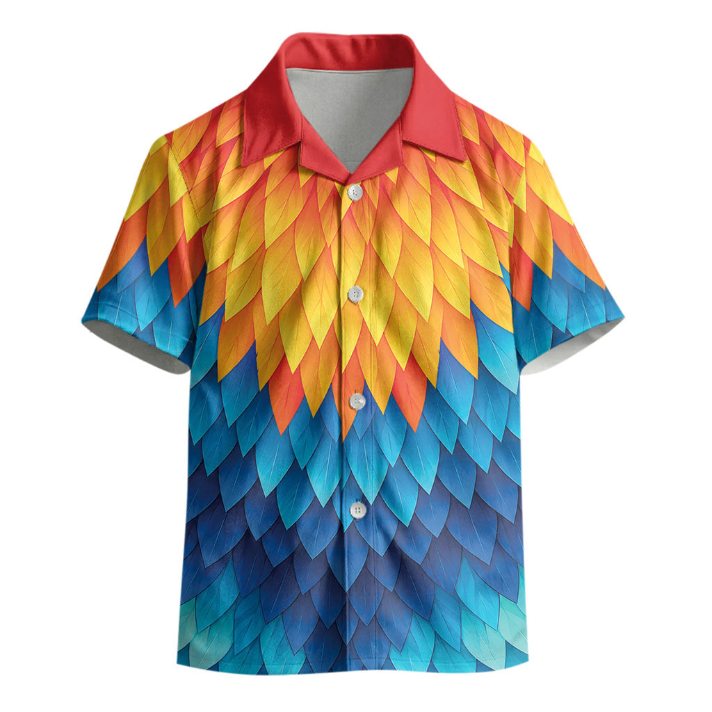 Polynesia Colorful Rooster Costume Kid Hawaiian Shirt