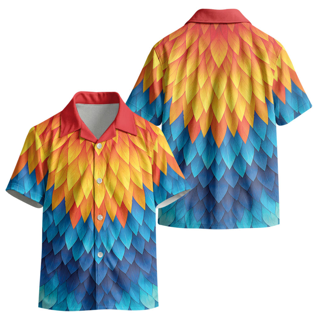 Polynesia Colorful Rooster Costume Kid Hawaiian Shirt