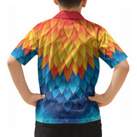 Polynesia Colorful Rooster Costume Kid Hawaiian Shirt
