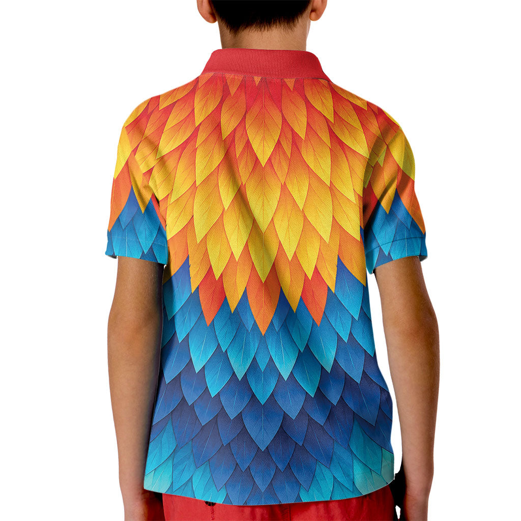 Polynesia Colorful Rooster Costume Kid Polo Shirt LT05 - Polynesian Pride