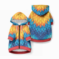 Polynesia Colorful Rooster Costume Pet Hoodie LT05 Zip-up Multicolor - Polynesian Pride