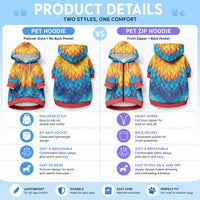 Polynesia Colorful Rooster Costume Pet Hoodie LT05 - Polynesian Pride