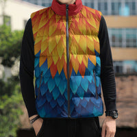 Polynesia Colorful Rooster Costume Sleeveless Puffer Jacket LT05 - Polynesian Pride
