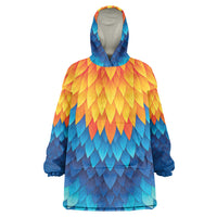 Polynesia Colorful Rooster Costume Wearable Blanket Hoodie LT05 One Size Multicolor - Polynesian Pride